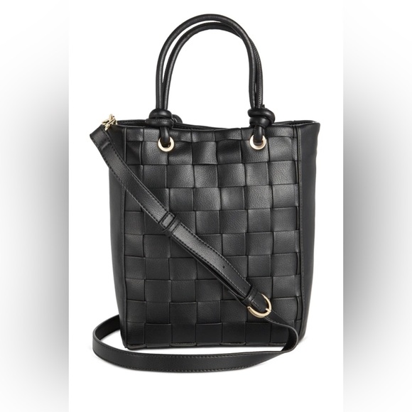 ON 34th Handbags - NWT- Chic Black Woven Tote Bag